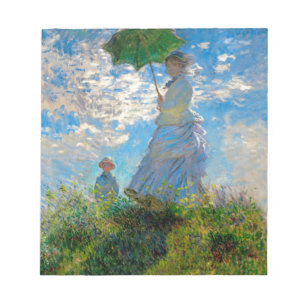 Bloc De Notas Mujer Monet Paraguas Impresionismo