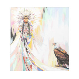 Bloc De Notas Mujer Nativa Estadounidense Y Águila