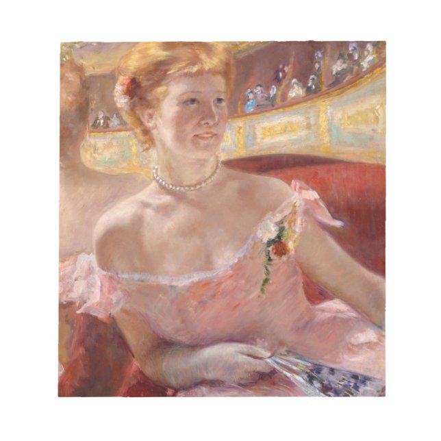 Bloc De Notas Mujer norteamericana con collar de perla y vestido (Frente)