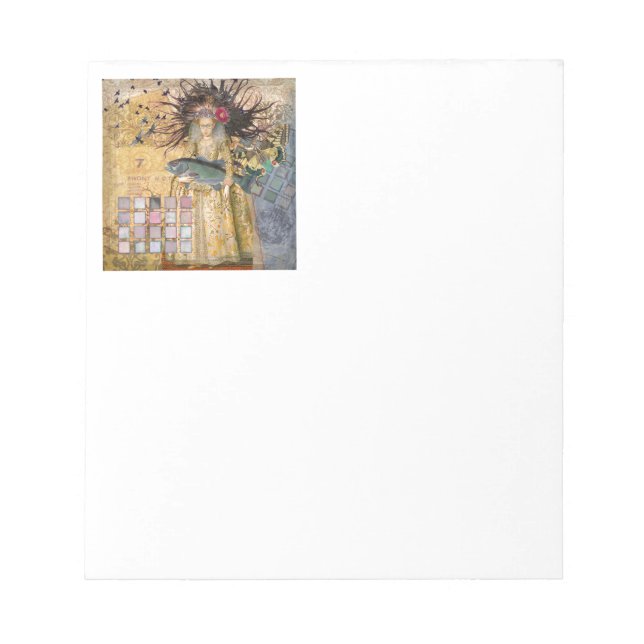 Bloc De Notas Mujer Piscis Vintage Gótico Clásico (Frente)