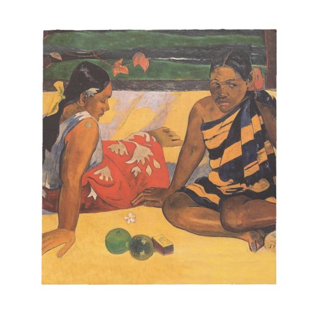 Bloc De Notas Mujeres de la Polinesia Francesa de Gauguin Tahiti (Frente)