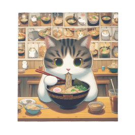 Bloc De Notas Munchkin Cat Comiendo Ramen