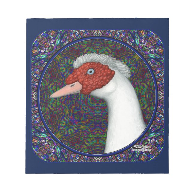 Bloc De Notas Muscovy Duck Head White (Frente)