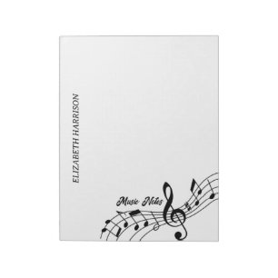 Bloc De Notas Music Teacher Music Notes Treble Clef Notepad