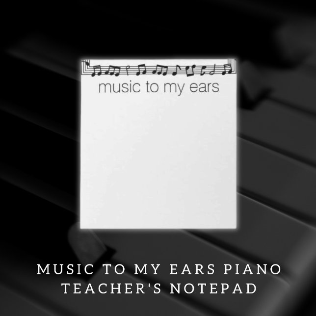 Bloc De Notas Música a la docente de mis orejas (Music To My Ears Teacher's Notepad)