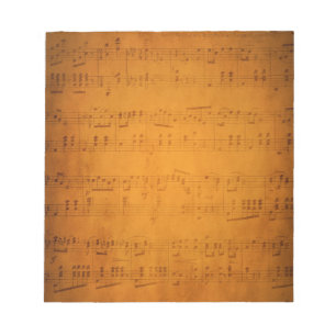 Bloc De Notas Música de hojas antiguas
