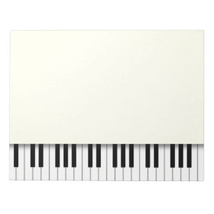Bloc De Notas Música marfil 8.5x11 con teclado piano
