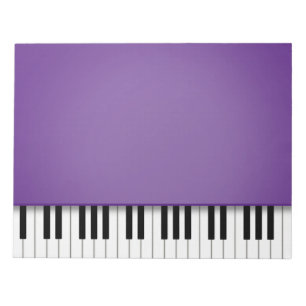 Bloc De Notas Música Purple 8.5x11 con teclado piano