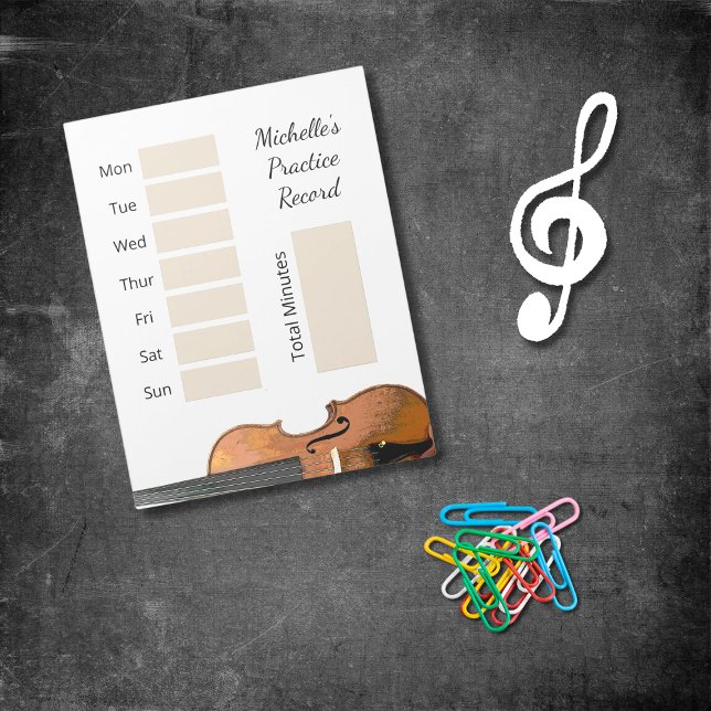 Bloc De Notas Musical Instruments Lecciones Registro de Práctica (Subido por el creador)