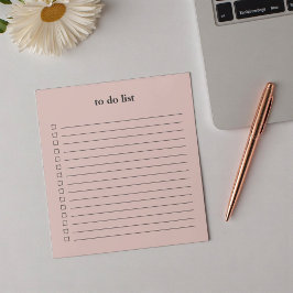 Bloc De Notas Muted Rose To Do List Minimalist Teacher Simple