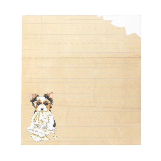Bloc De Notas My Biewer Terrier Ate My Homework Notepad (Frente)
