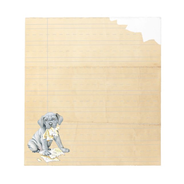 Bloc De Notas My Mastino Ate My Homework Notepad (Frente)