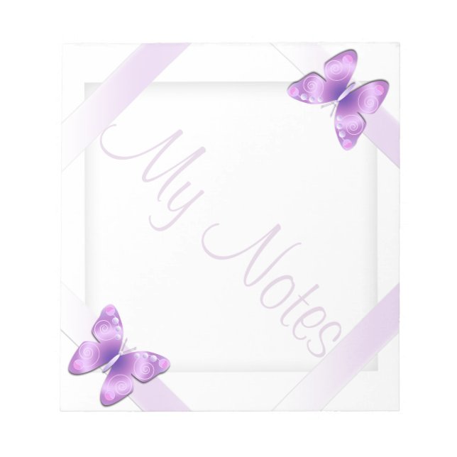 Bloc De Notas My Notes Girly Lavender Butterfly (Frente)