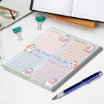 Bloc De Notas My Personal To Do List Unicorn Multicololoreed Th<br><div class="desc">Este bloc de notas Mi lista personal de tareas pendientes de Unicornio presenta un diseño encantador de unicornios con un tema multicolor. Las líneas punteadas proporcionan una guía práctica para mantener las notas limpias y organizadas. Perfecto para anotar prioridades, ideas, recordatorios o listas de tareas pendientes, este bloc de notas...</div>