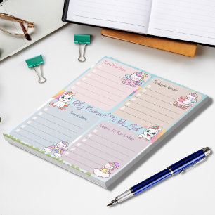 Bloc De Notas My Personal To Do List Unicorn Multicololoreed Th