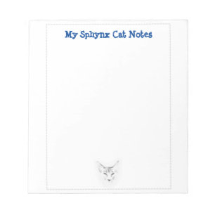 Bloc De Notas My Sphynx Cat Notes Cut Sketch
