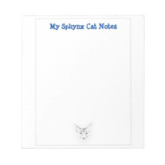 Bloc De Notas My Sphynx Cat Notes Cut Sketch