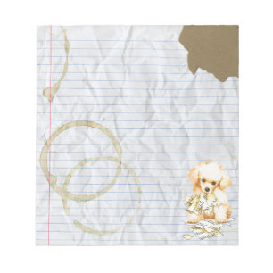 Bloc De Notas My Toy Poodle Ate my Lesage Plan