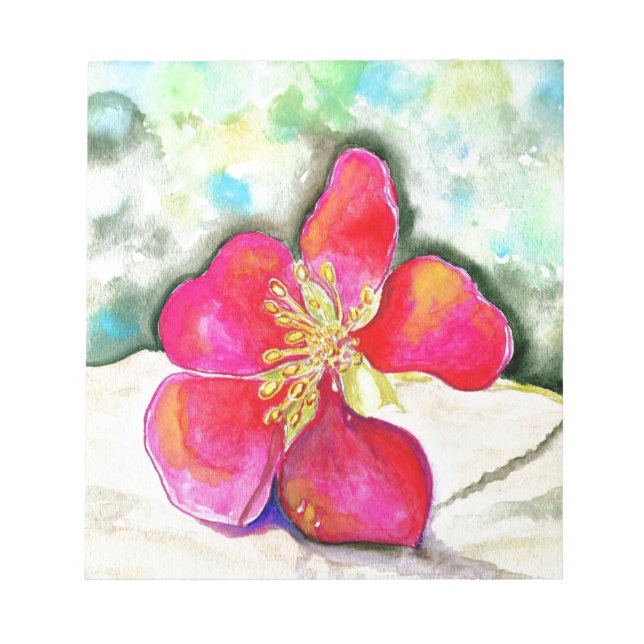 Bloc De Notas Mystery Pink Flower Watercolor (Frente)
