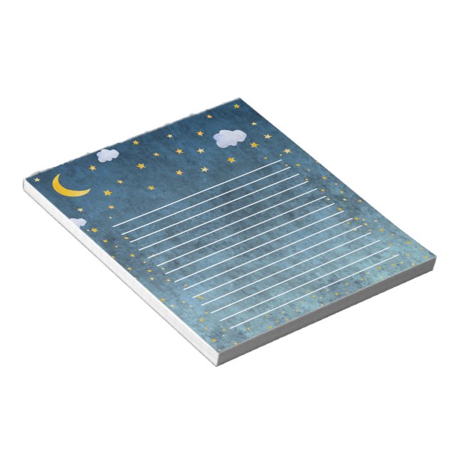 Bloc De Notas Mystic Galaxy Moon And Stars Night Time Notebook (Lado Derecho)