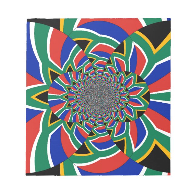 Bloc De Notas Nación arcoiris: Vibrante imagen de arte en Sudáfr (Frente)