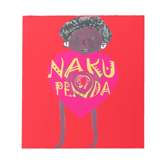 Bloc De Notas Nakupenda Love Art - Swahili Heart Design (Frente)
