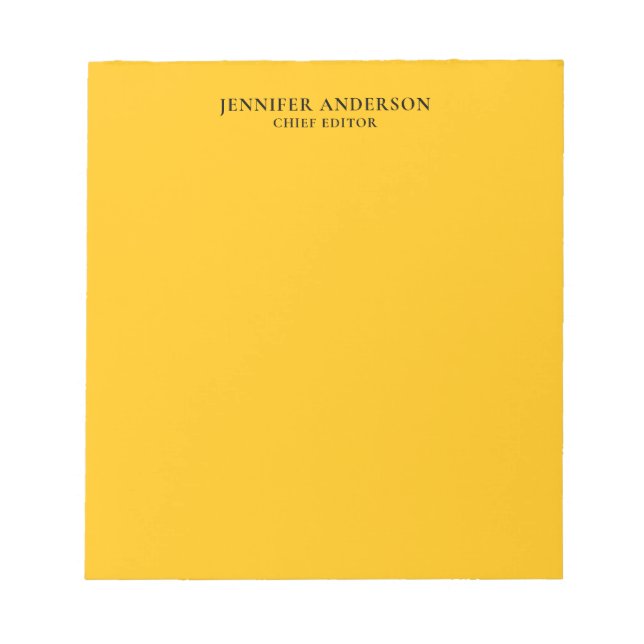 Bloc De Notas Naranja Amarillo Profesional Moderno Plano Minimal (Frente)