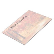 Naranja Árboles Caídos Rojos Personalizado Notepad