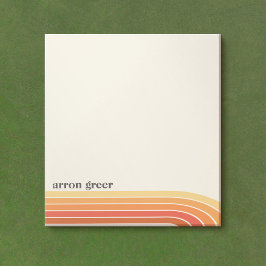 Bloc De Notas Naranja Boho Retro Stripes