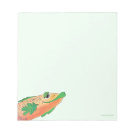 Bloc De Notas Naranja de pintura de peces caprichosos y verde