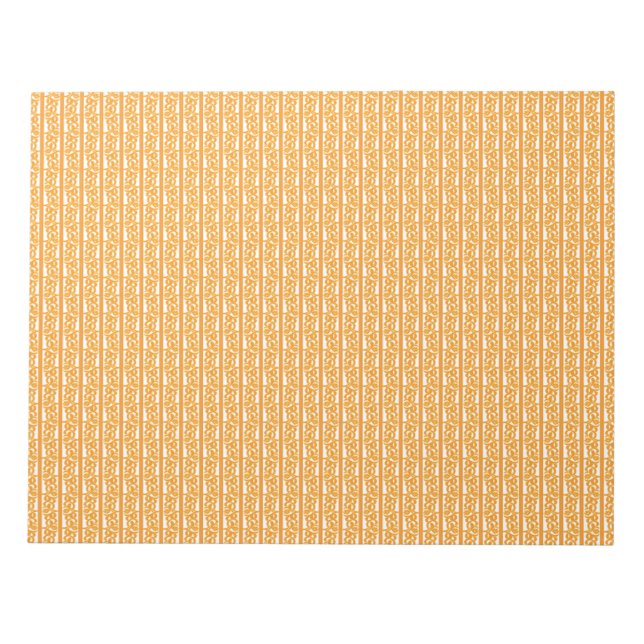 Bloc de notas | Naranja Geométrico | Papelería Cre (Frente)