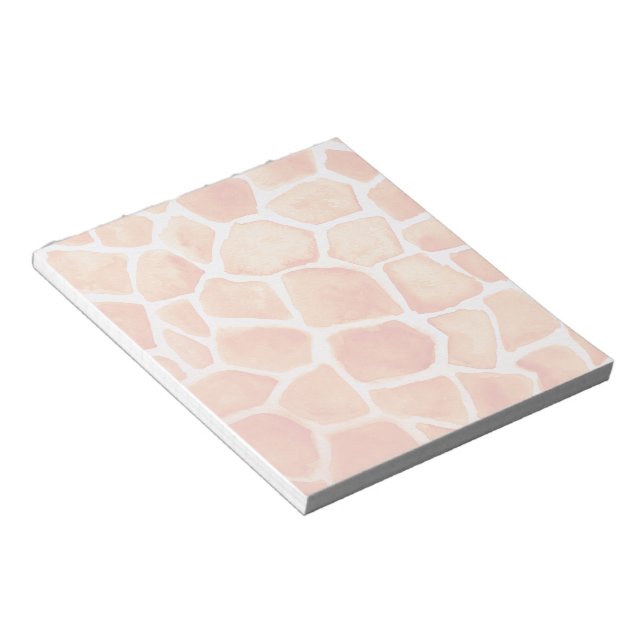 Bloc De Notas Naranja Giraffe Animal Print (Lado Derecho)