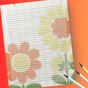 Bloc De Notas Naranja retro gobernado por la universidad Amarill