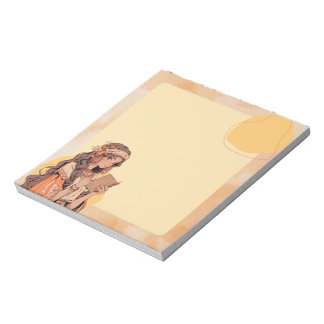 Bloc De Notas Naranja Simple Cute Anime Boho Notepad