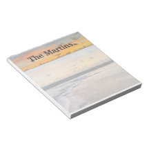 Naranja Sunrise Ocean Personalizado Notepad