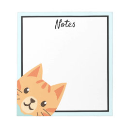 Bloc De Notas Naranja Tabby Cat Blank Notepad