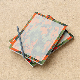 Bloc De Notas Naranja y Camuflaje Verde, Ejército