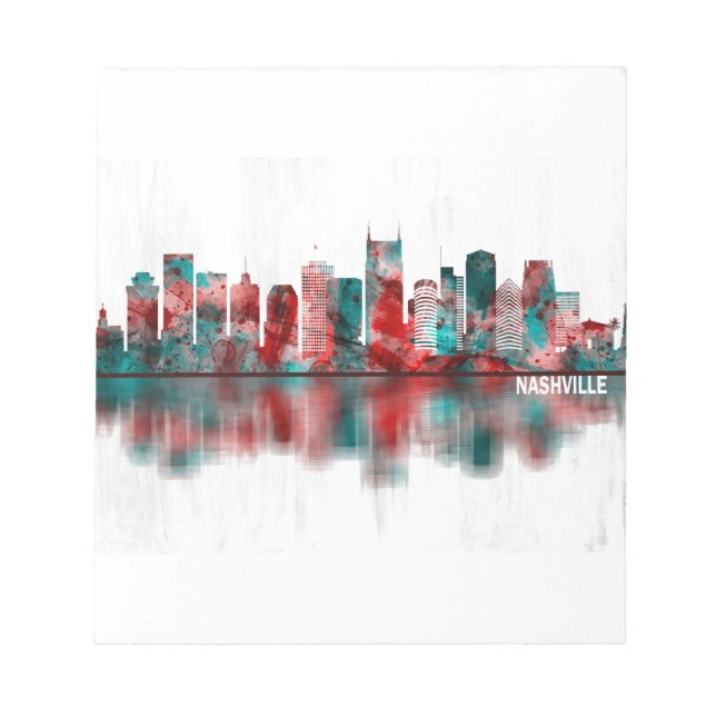 Bloc De Notas Nashville Tennessee Skyline (Frente)