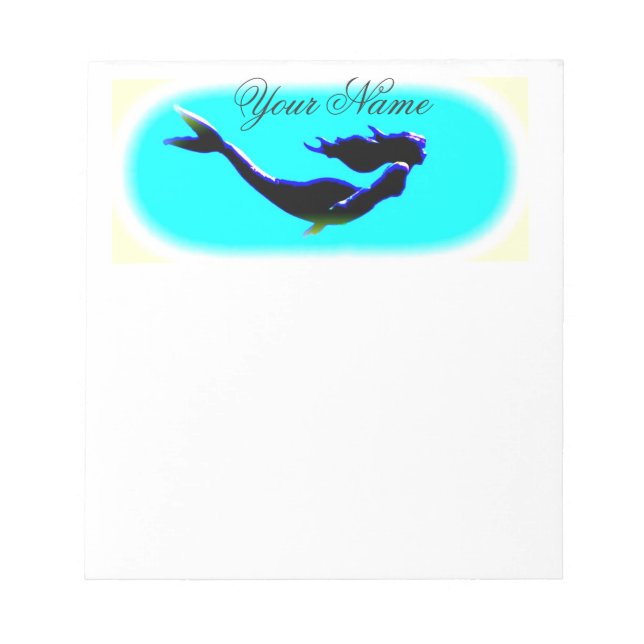 Bloc De Notas natación de sirenas subacuáticas (Frente)