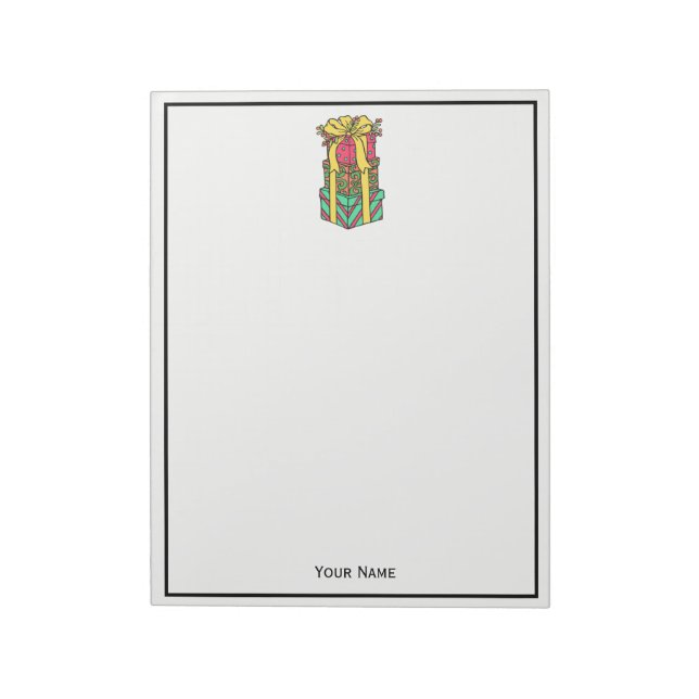 Bloc De Notas Navidad apilada y envuelta presenta navidades (Lado Izquierdo)