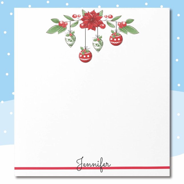 Bloc De Notas Navidades añaden su nombre regalo de ornamentos de (Subido por el creador)