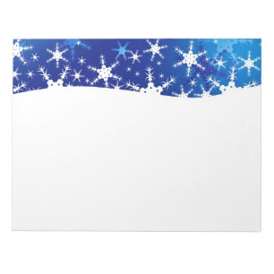 Bloc De Notas Navidades Blue Winter Snowflakes