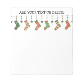 Bloc De Notas Navidades calcetines de las medias estacionales ga