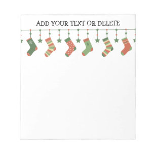 Bloc De Notas Navidades calcetines de las medias estacionales ga