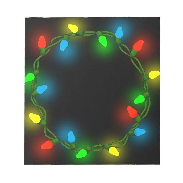 Bloc De Notas Navidades con luces redondas (Frente)