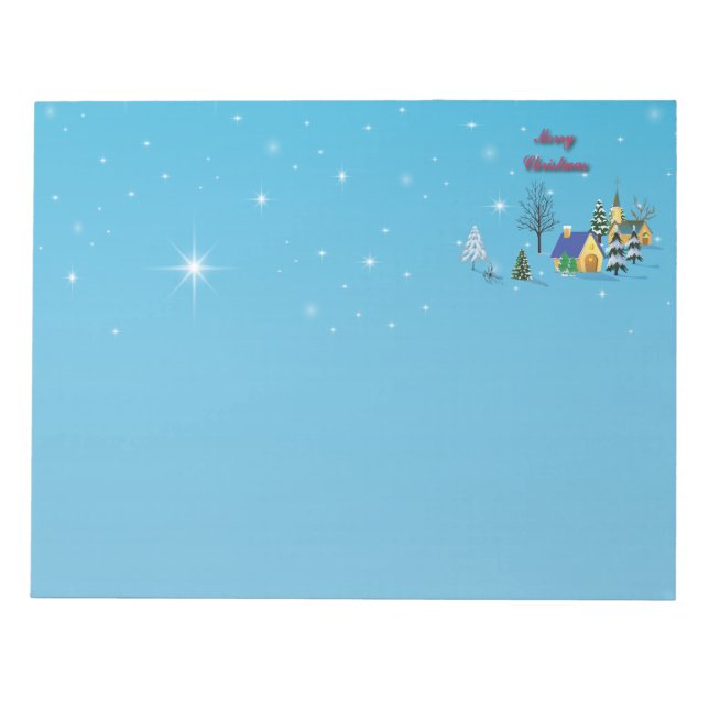 Bloc De Notas Navidades cristianos Estrellas de la noche del cie (Frente)