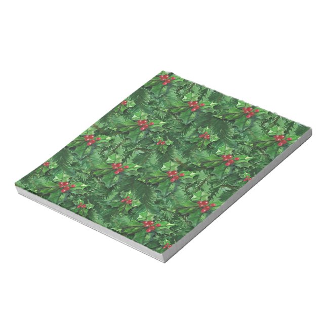 Bloc De Notas Navidades de acuarela Holly Berries (Lado Izquierdo)
