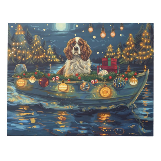 Bloc De Notas Navidades de Cavalier King Charles Voyage (Frente)