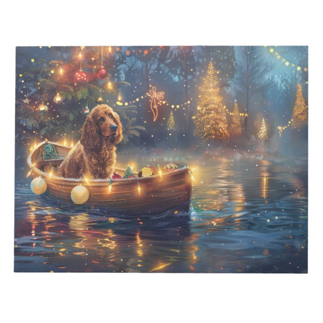 Bloc De Notas Navidades de Cocker Spaniel Festividad (Frente)