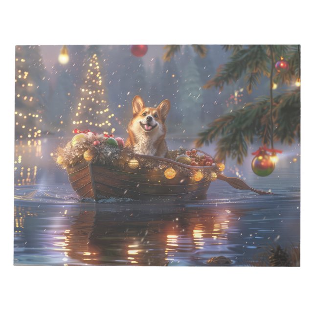 Bloc De Notas Navidades de Corgi Voyage festivo (Frente)